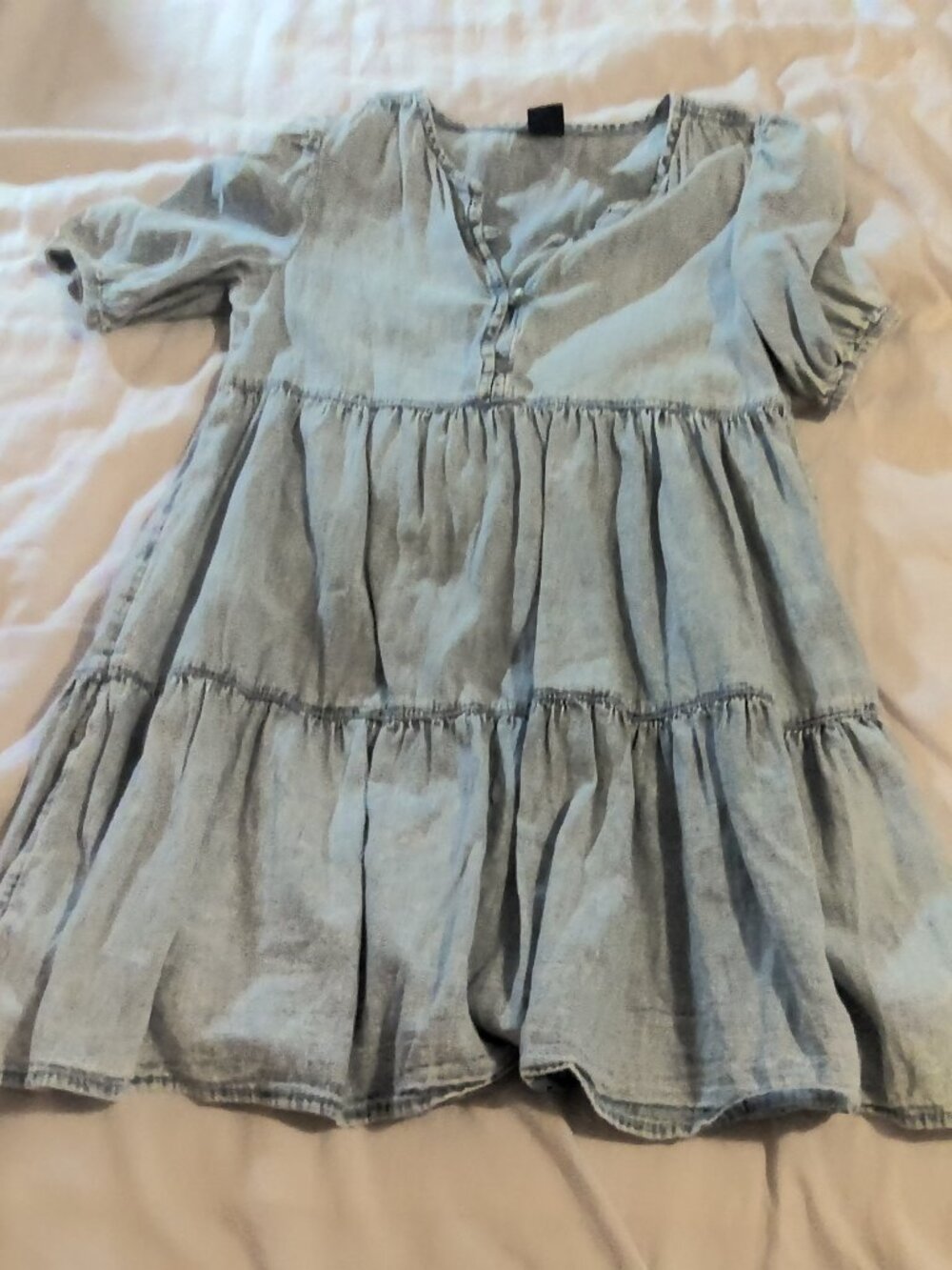 Girls' Denim Button Up Dress
